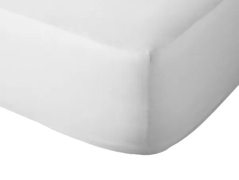 Single Fitted Sheet White 180TC