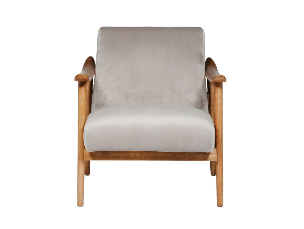 Skye Accent Chair Taupe in Wooden Legs 2