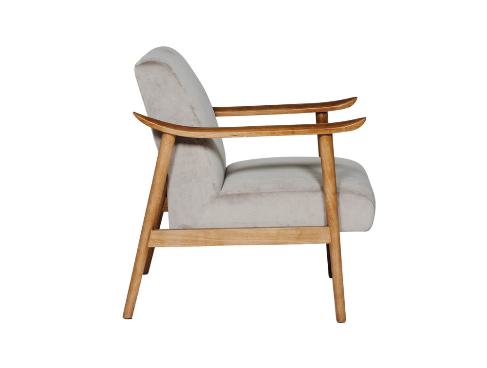 Skye Accent Chair Taupe in Wooden Legs 4