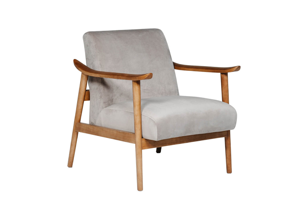 Skye Accent Chair Taupe in Wooden Legs