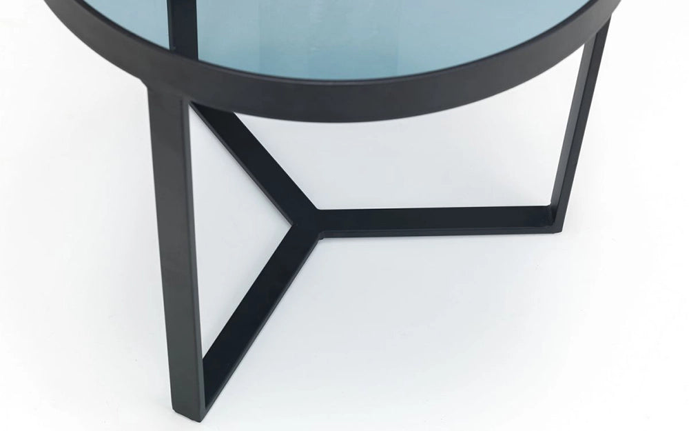 Skylar Lamp Table Smoked Glass Detail