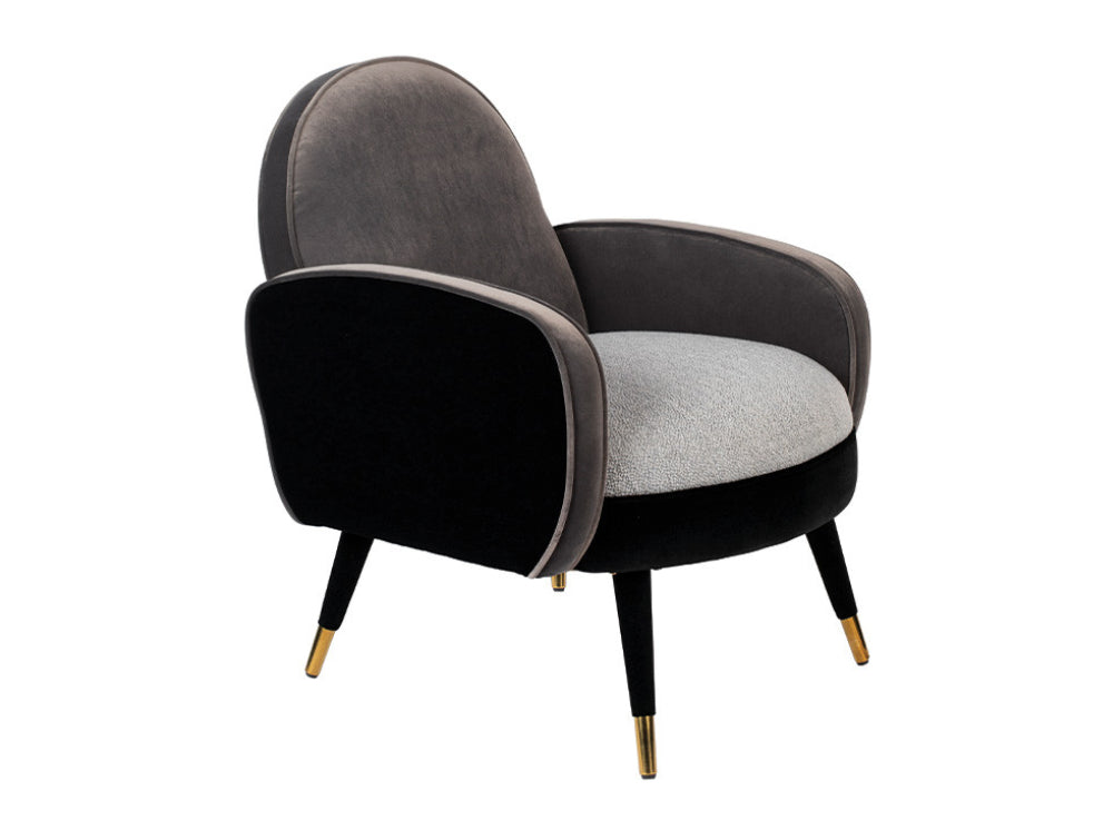 Sofia Lounge Chair Black Grey
