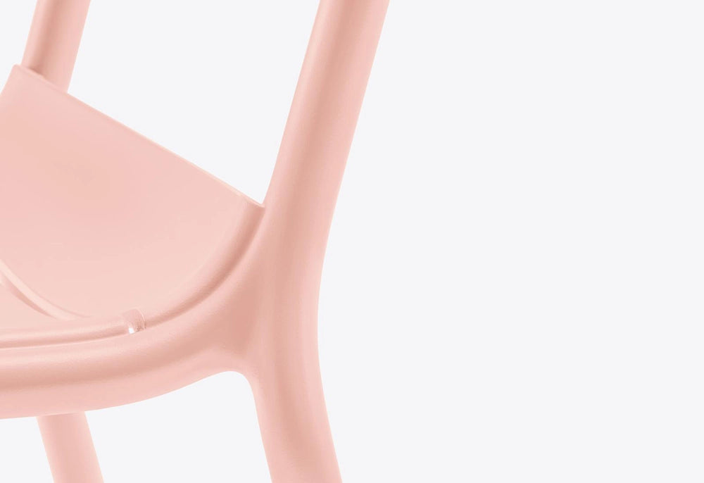 Souvenir Dining Chair Pink Seat Corner Detail