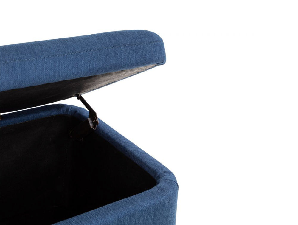 Stellar Upholstered Blanket Box Blue Open Mechanism