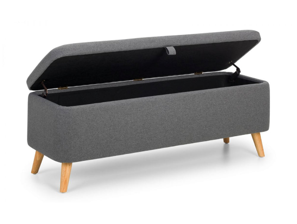 Stellar Upholstered Blanket Box Grey 5