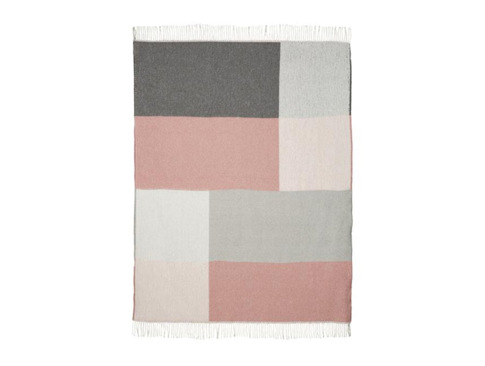 Stellar Upholstered Fringed Throw Blush