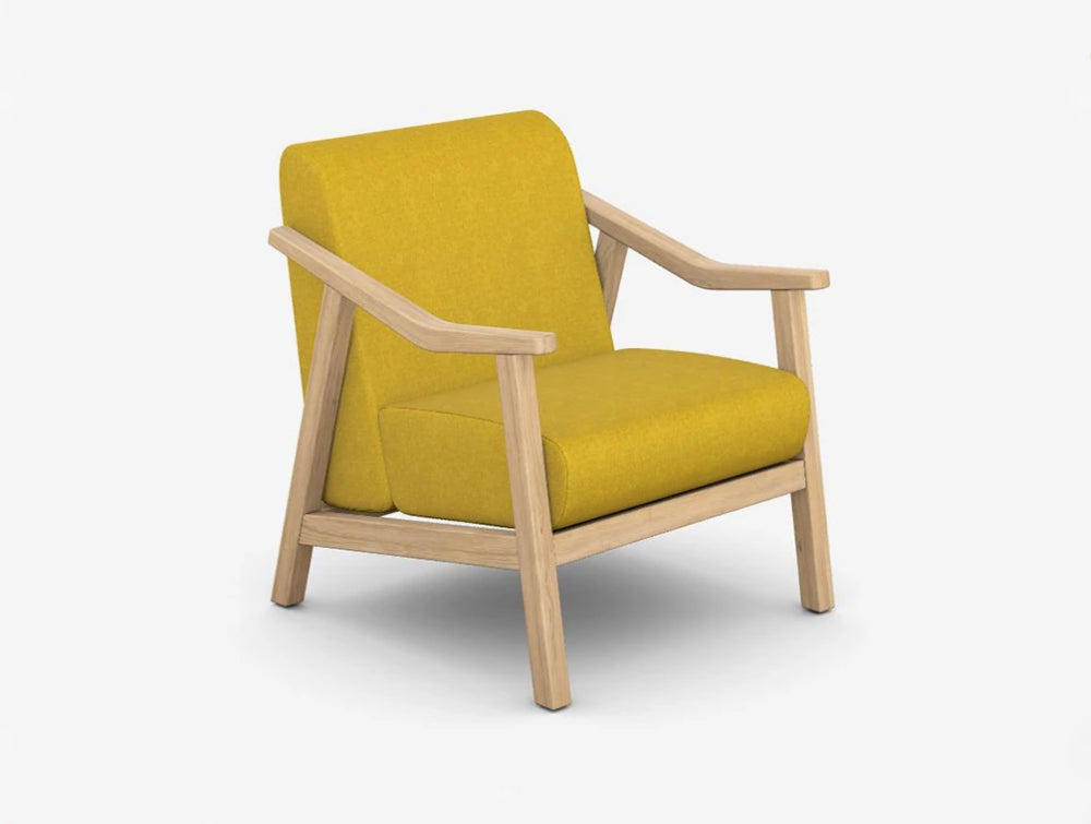 Strut Armchair with Solid Oak Frame