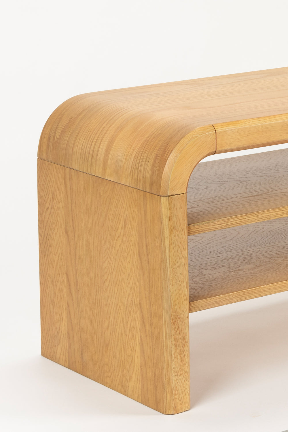Teagan Wooden Media Unit Corner Detail