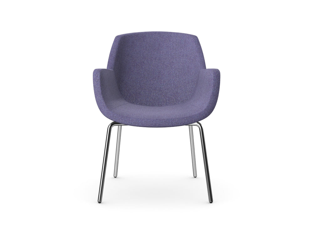 Tiana Upholstered Chair with 4 Metal Legs