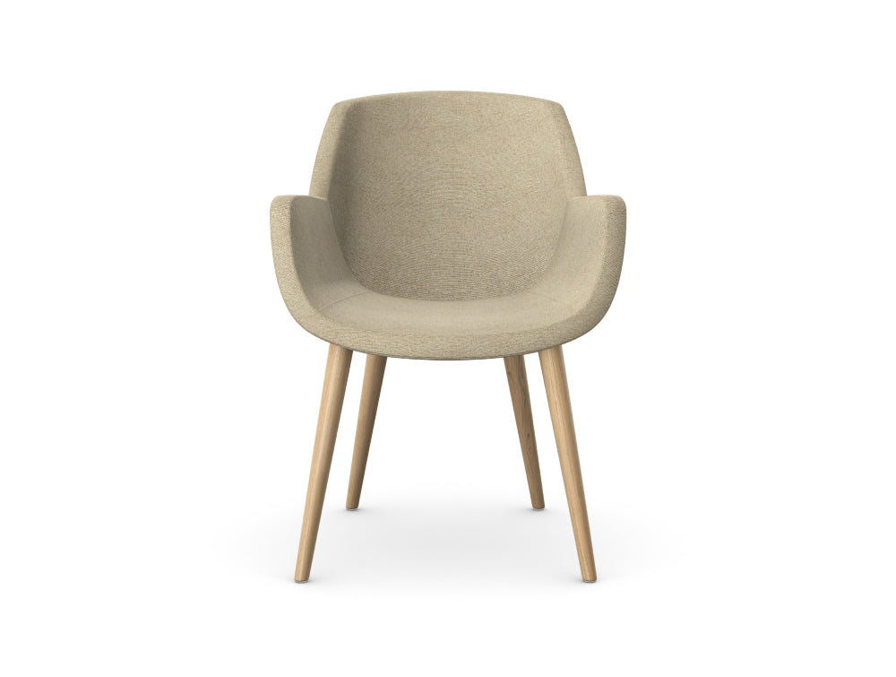 Tiana Upholstered Chair with 4 Wooden Legs 2