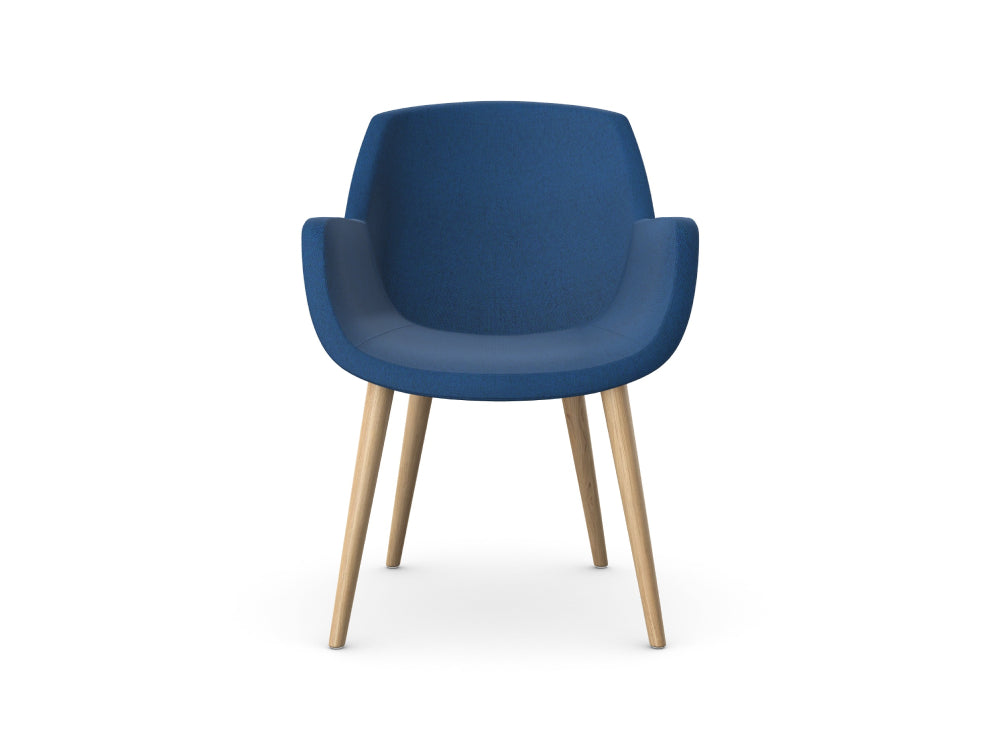 Tiana Upholstered Chair with 4 Wooden Legs 4