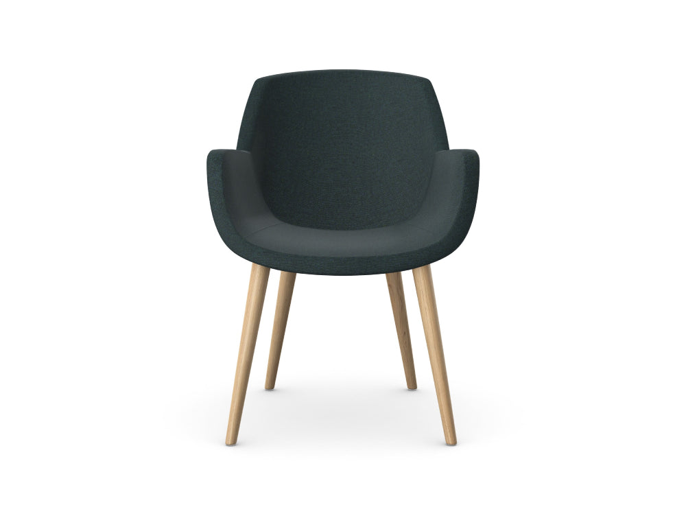 Tiana Upholstered Chair with 4 Wooden Legs 5