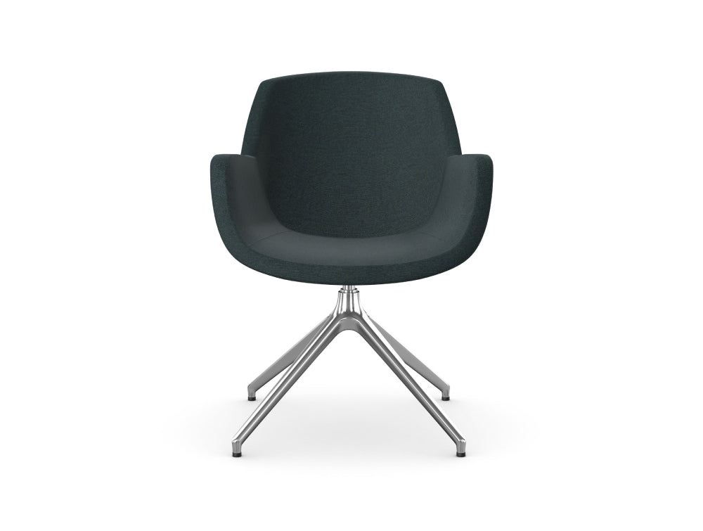 Tiana Upholstered Chair with Pyramidal Aluminium Base 3