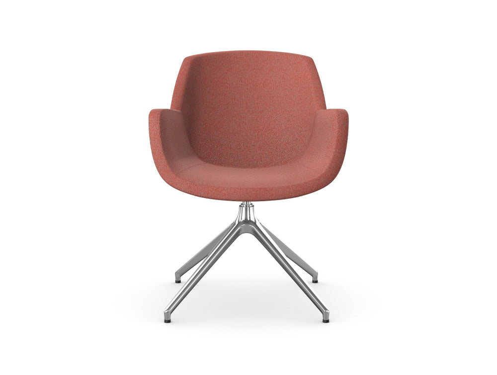 Tiana Upholstered Chair with Pyramidal Aluminium Base 4