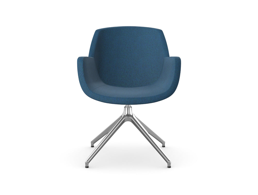 Tiana Upholstered Chair with Pyramidal Aluminium Base 5