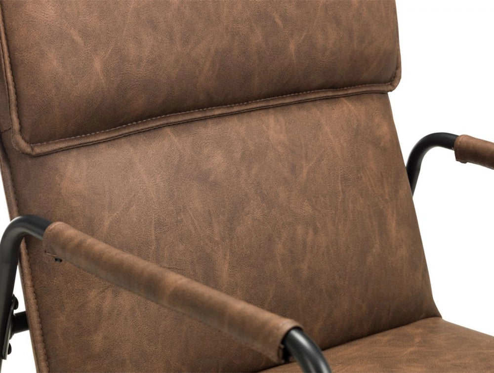 Travis Accent Chair with Armrest and Backrest Detail