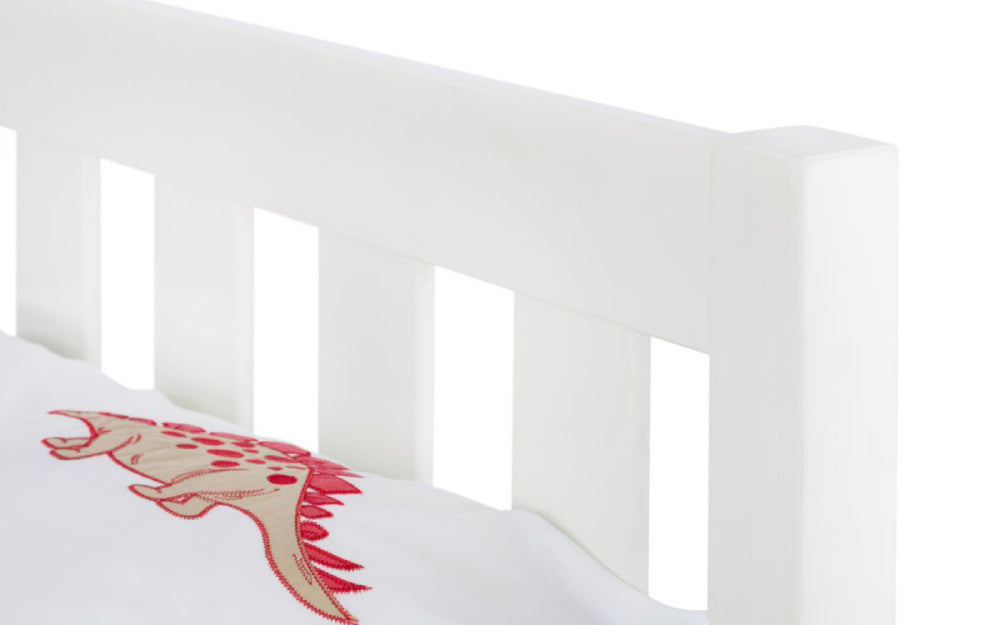 Una 3"0' Bedframe Surf White Headrest Corner Detail