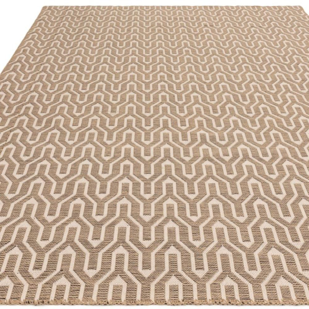 Uni Cream Lattice Rug 2