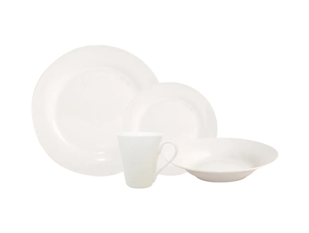 Venice Rim 16pc Dinner Set White