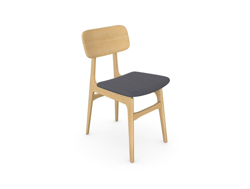 Verge Wooden Chair with Upholstered Seat Pad 2