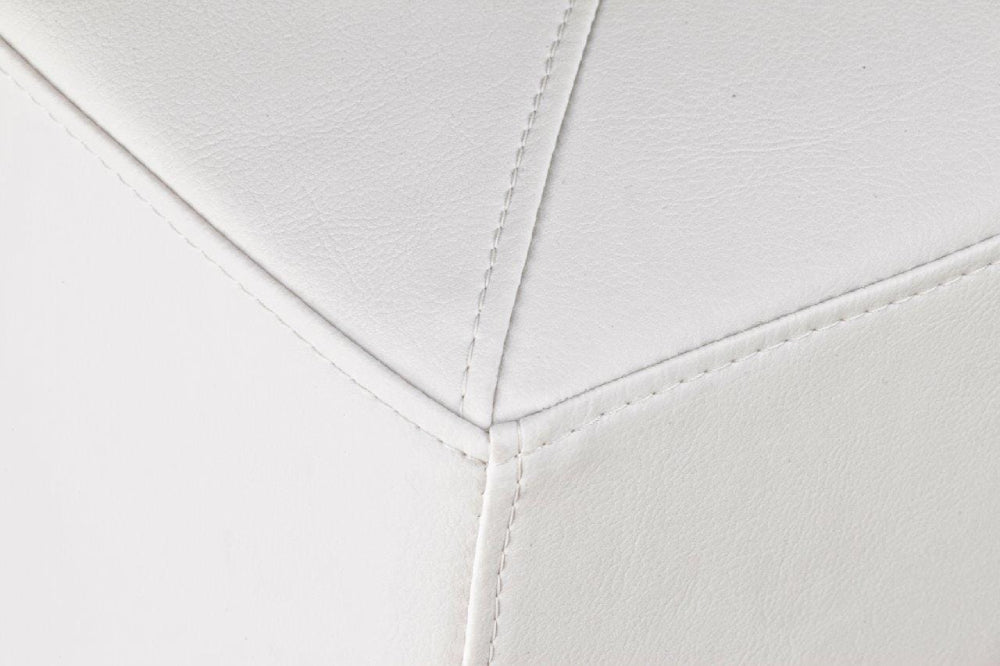 Verso Upholstered Modular Sofa in White Finish Armrest Corner Detail