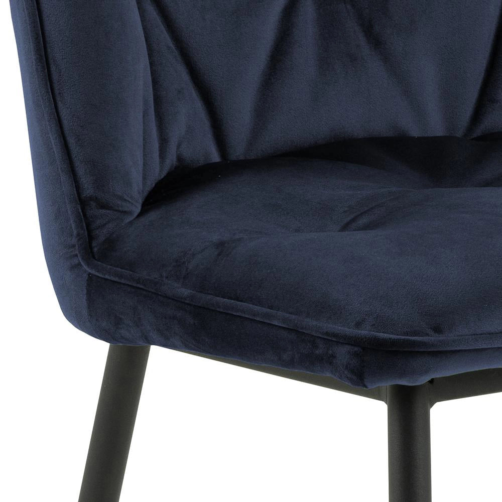 Vicky Dining Chair Midnight Blue Seat Detail