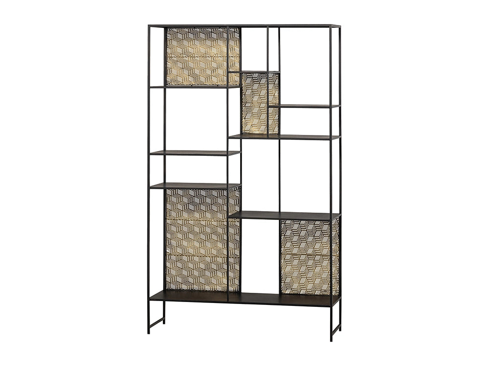 Viktor Display Cabinet - Black/Antique Brass