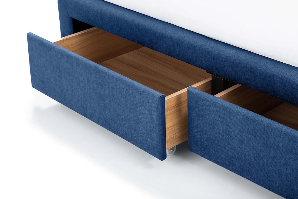 Violet 4 Drawer Bed Blue Double Drawer Detail