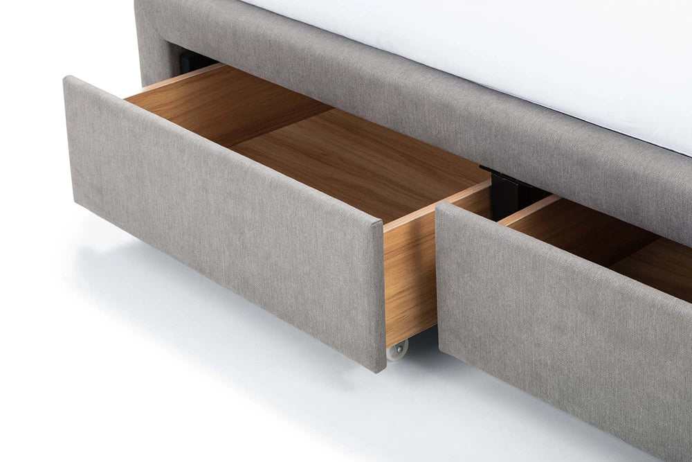 Violet 4 Drawer Bed Grey Double Drawer Detail