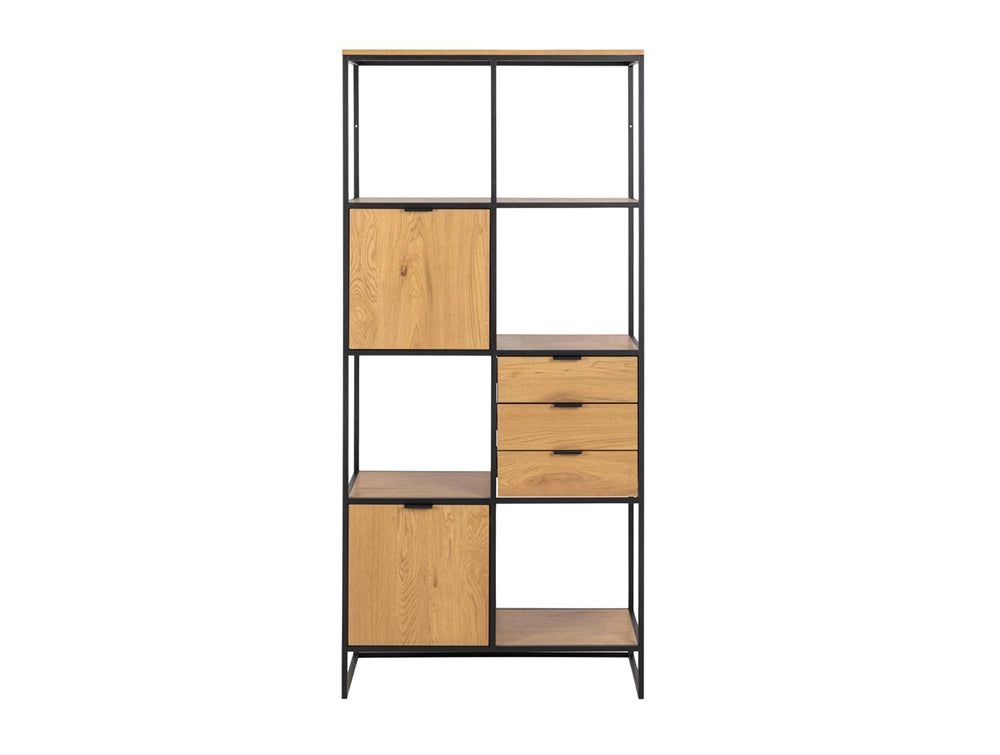 Winnie Asymmetrical Bookcase Matte Oak 2