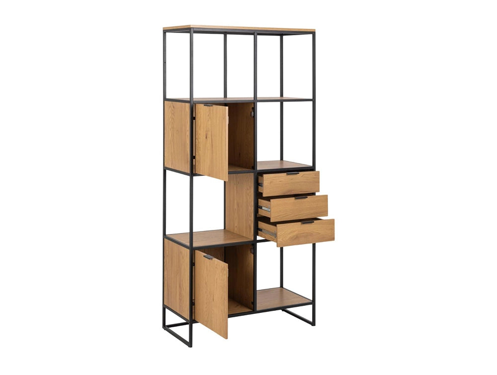 Winnie Asymmetrical Bookcase Matte Oak 3