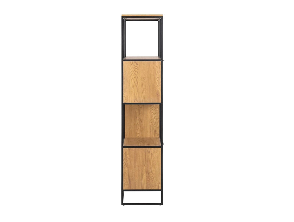 Winnie Asymmetrical Bookcase Matte Oak 4