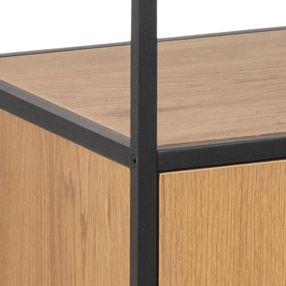 Winnie Asymmetrical Bookcase Matte Oak Frame Detail