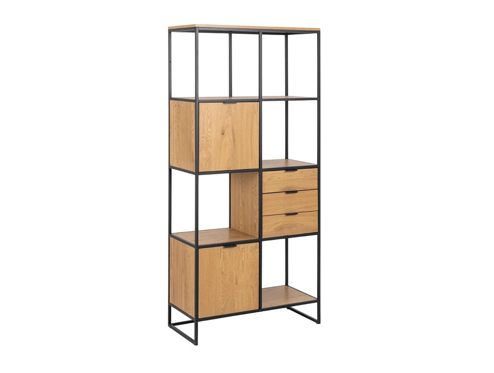 Winnie Asymmetrical Bookcase Matte Oak