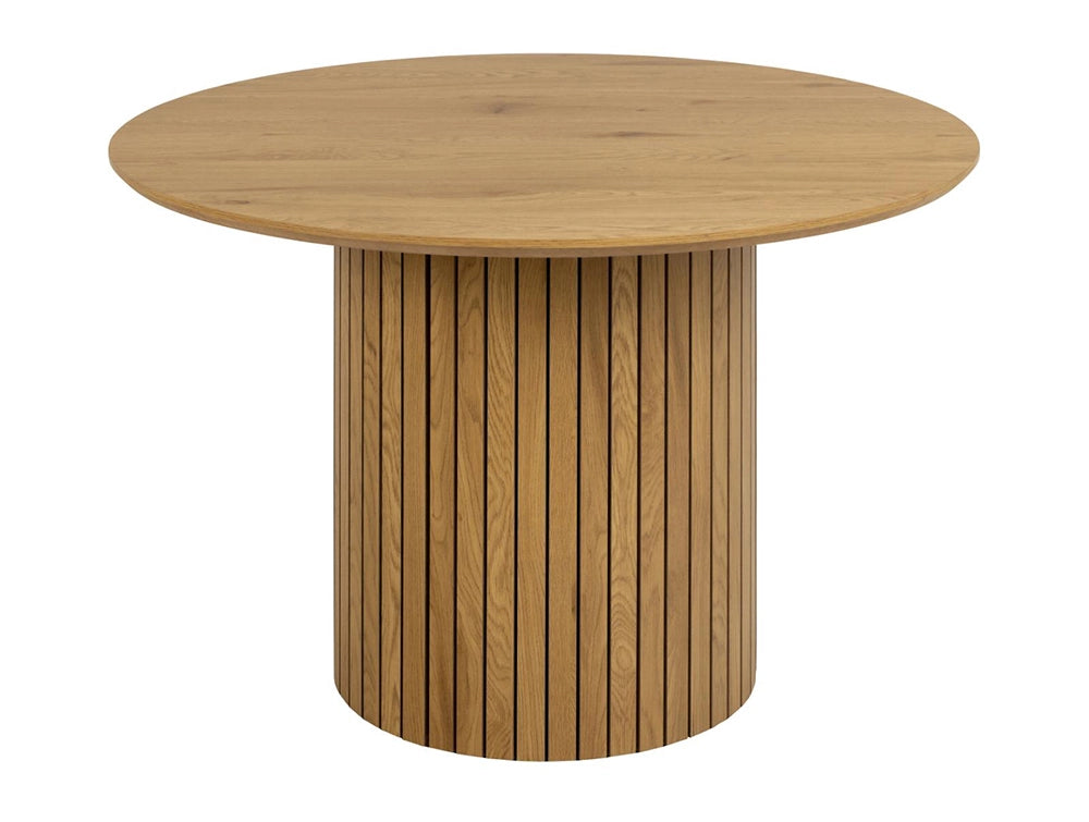 Yales Round Dining Table Matte Oak 2