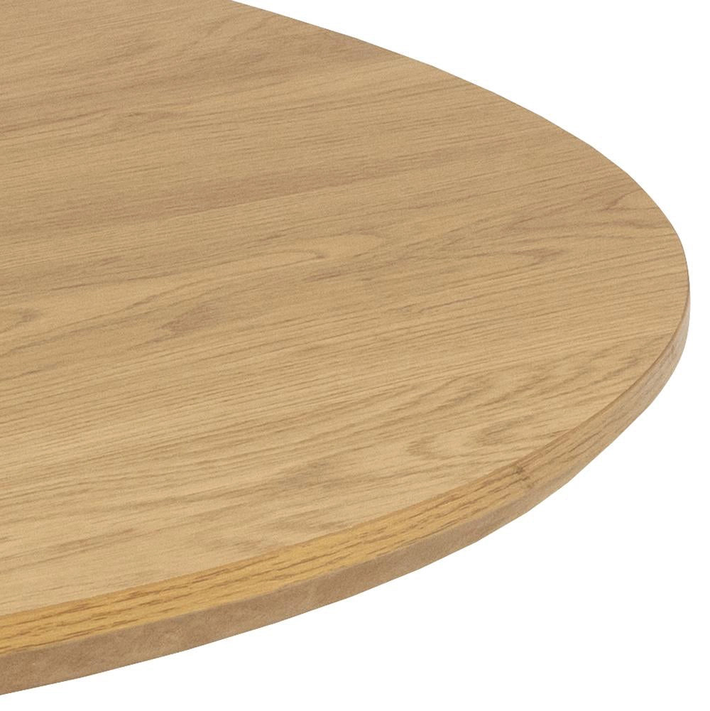 Yales Round Dining Table Matte Oak Top Detail