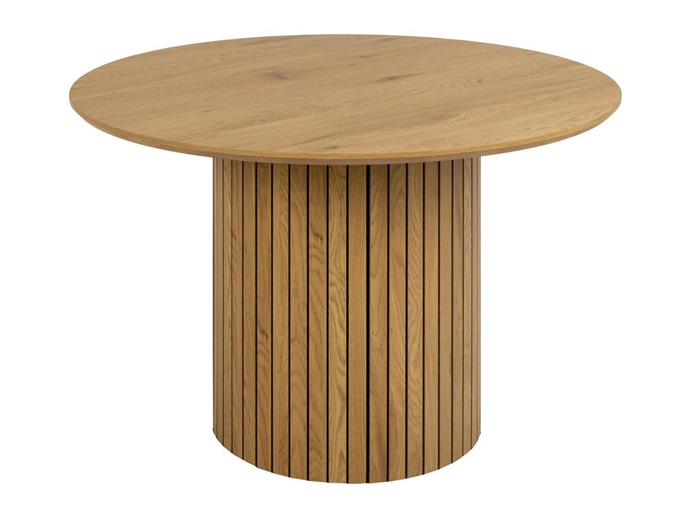 Yales Round Dining Table Matte Oak