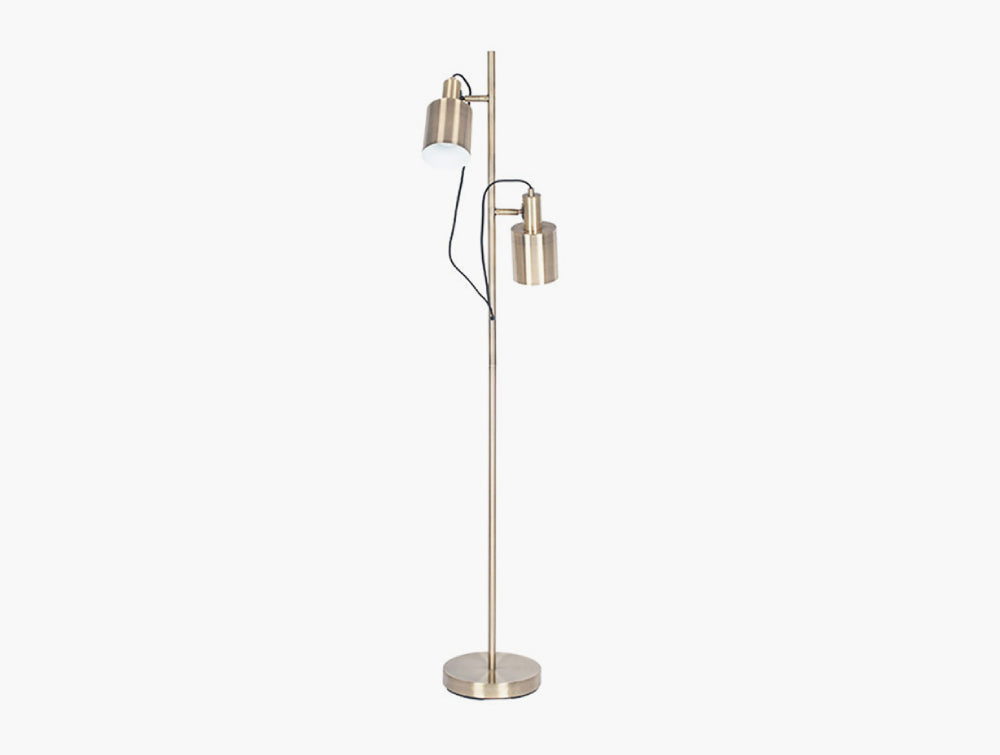 Zory Antique Brass Metal Floor Lamp 2