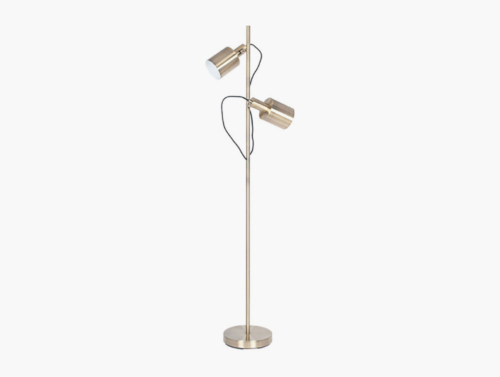 Zory Antique Brass Metal Floor Lamp